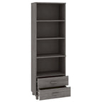 vidaXL Cabinet Bookshelf Entryway Cabinet with Storage HAMAR Solid Wood Pine - 23.6x13.8x70.9
