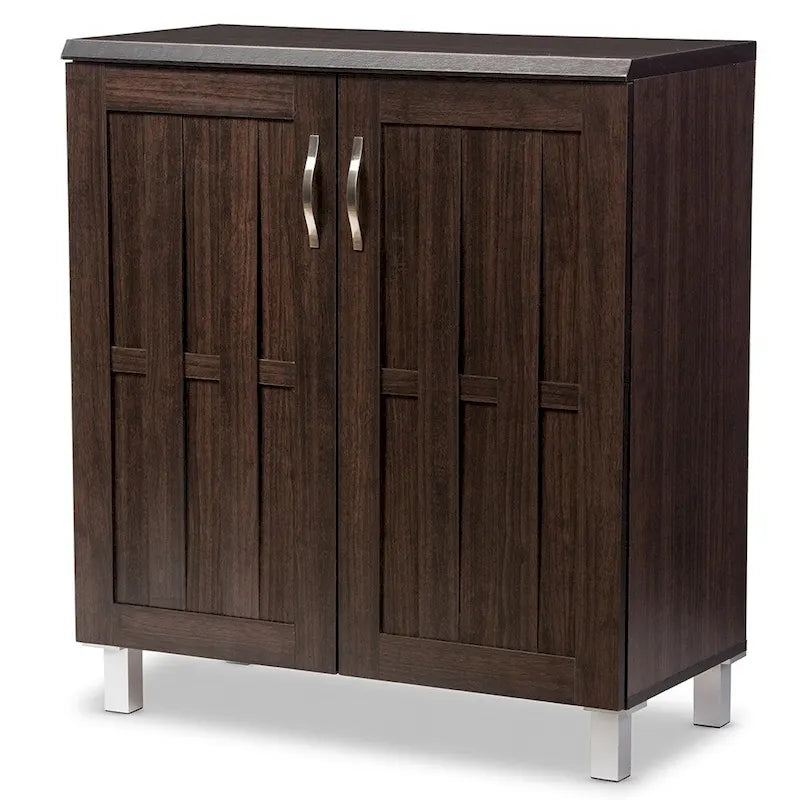 Excel Modern and Contemporary Dark Brown Sideboard Storage Cabinet - 31.2 High x 15.6 Wide x 35.1 Deep