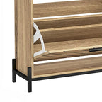 Elegant Stylish Wooden Shoe Storage Cabinet with Metal Legs