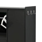 2-Peice Storage Set with Shoe Storage Cabinet and Wall-Mounted Storage Cabinet