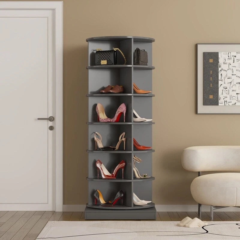 360 Rotating shoe cabinet 6 layers