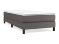 Gray Faux Leather Bed, 90 x 200 cm
