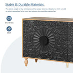 Carved Symmetrical Design Door Sideboards