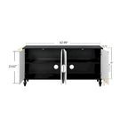 Carved Symmetrical Design Door Sideboards