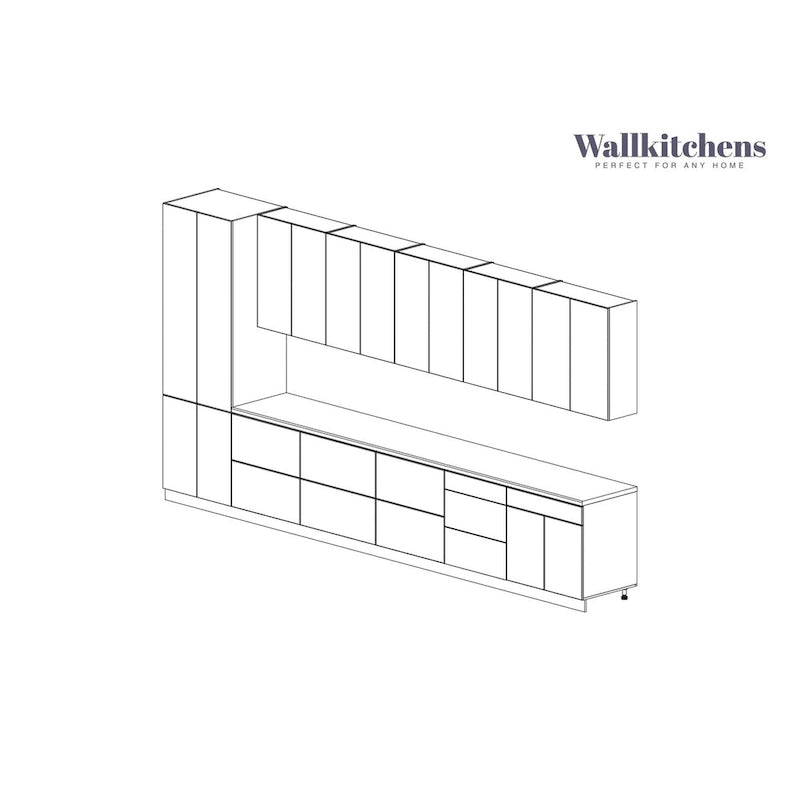 Kitchen Celestial Collection Black Color Base Size 15Ft Wide - 182x24