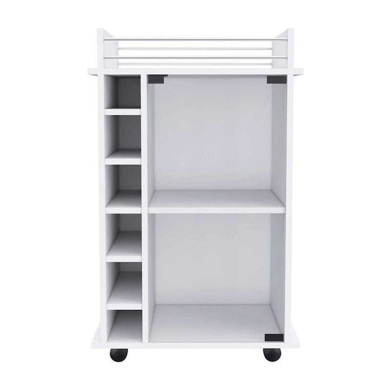 24 White Bar Cabinet With Multiple Shelves - 24.00