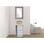 24 White Bar Cabinet With Multiple Shelves - 24.00