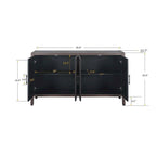 4 Door Wooden Twill Sideboard