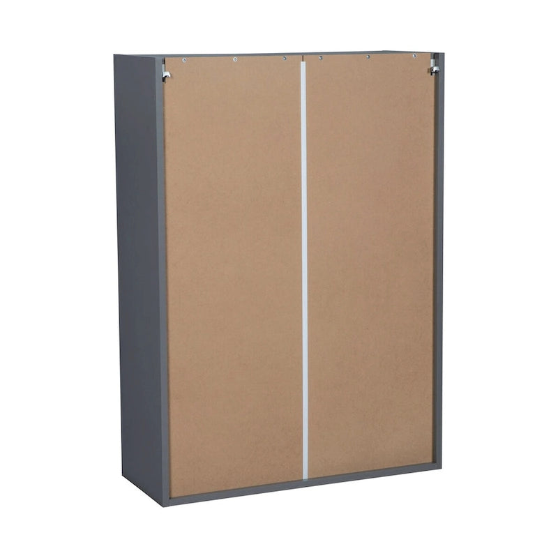 24 x 42 Wall Cabinet-Double Door-Grey - 24 x 42 x 12