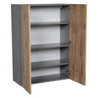 24 x 42 Wall Cabinet-Double Door-Grey - 24 x 42 x 12