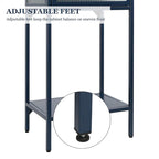 Tempered Glass High Cabinet with Arched Door Adjustable Shelves and Feet Anti-Tip Dust-free Fluted Glass Kitchen Credenza