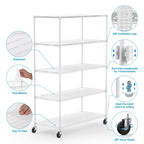 5 Tier 6000lbs Heavy Duty Adjustable Storage Rack Metal Shelf
