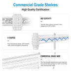 5 Tier 6000lbs Heavy Duty Adjustable Storage Rack Metal Shelf