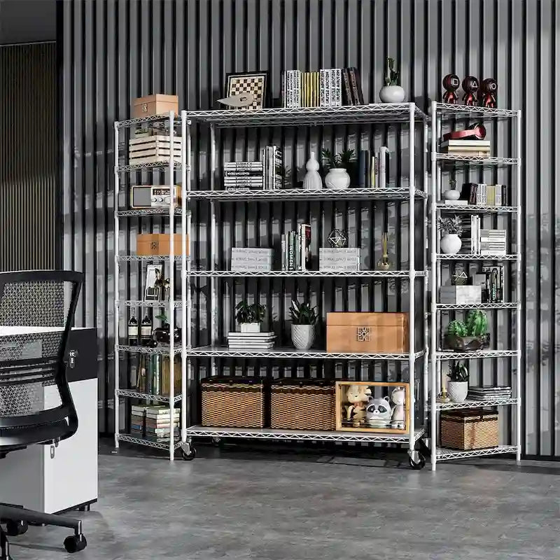 5 Tier 6000lbs Heavy Duty Adjustable Storage Rack Metal Shelf