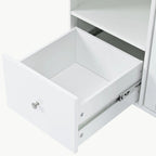 Kitchen Island with Drop Leaf, LED Light Kitchen Cart on Wheels