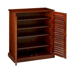 30 Modern Transitional Design 1pc Shoe Cabinet Oak Finish Adjustable Shelves - N/A