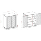 30 Modern Transitional Design 1pc Shoe Cabinet Oak Finish Adjustable Shelves - N/A