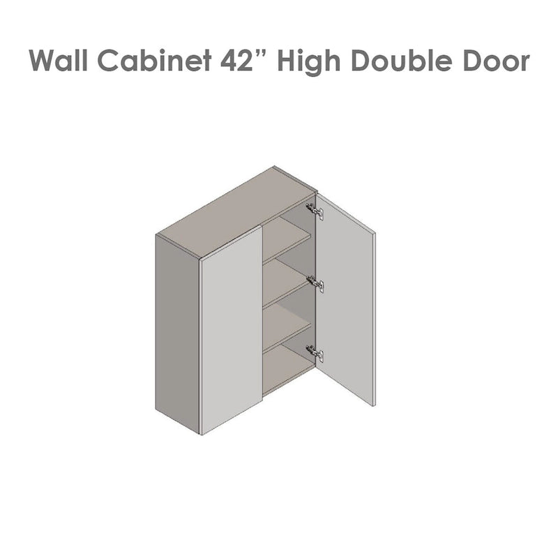 27 x 42 Wall Cabinet-Double Door-Grey - 27 x 42 x 12