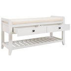 Multipurpose Storage Shoe Bench with Cushioned Seat and Drawers