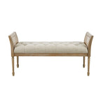 Wood Accent Bench with Cushion