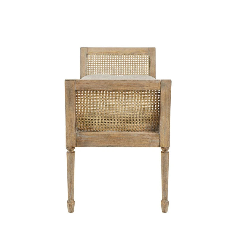 Wood Accent Bench with Cushion