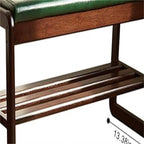 2-Tier Wooden Storage Entryway Bench