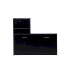 Three In One Combination Model Gate Cabinet with Shoe cabinet+Hang shelf+ Mirror, Black