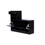 Three In One Combination Model Gate Cabinet with Shoe cabinet+Hang shelf+ Mirror, Black