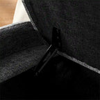 Oval Ottoman Storage Chenille Fabric Bench with Large Storage Space