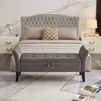 51.5 Bed Bench with Storage Velvet Space-Saving Sofas for Living Room, Apartment and Office