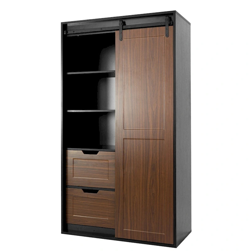 71-inch closets,large closets laundry cabinets,Plastic suction process,farm slide barndoors,save open space,brand hardware