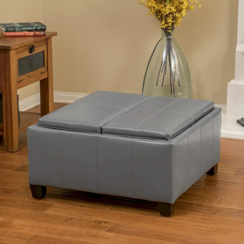 Modern Upholsteredoe Storage Bench Ottoman