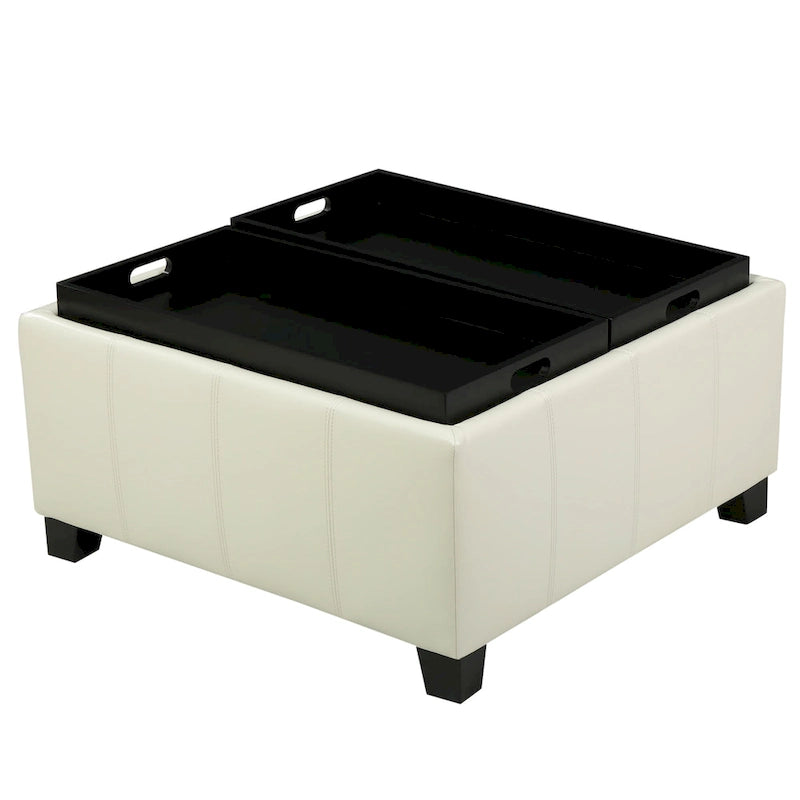 Modern Upholsteredoe Storage Bench Ottoman