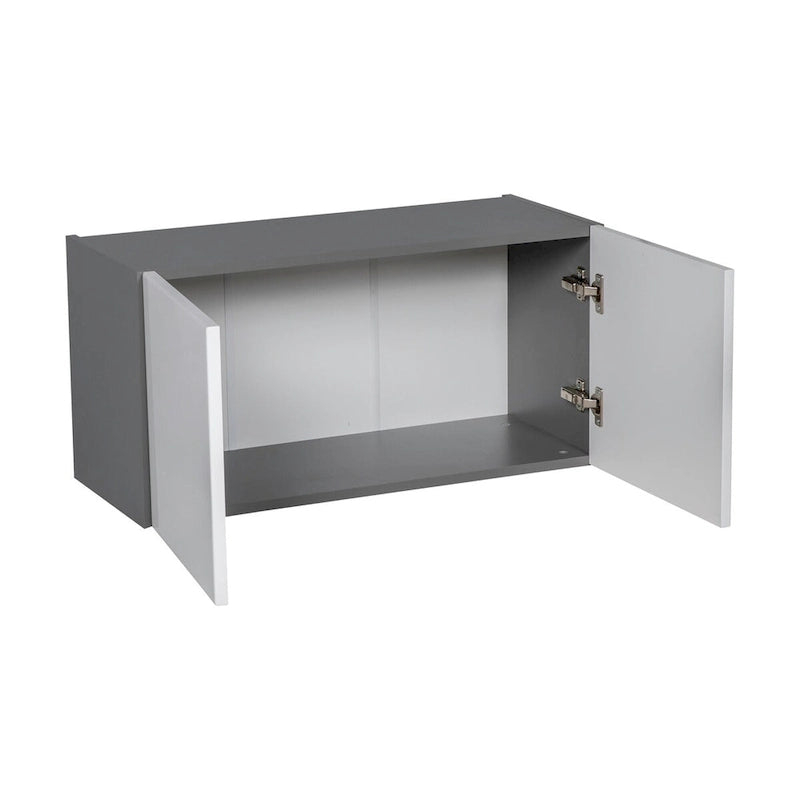 30 x 18 Wall Cabinet-Double Door-Grey - 30 x 18 x 12