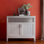 Kitchen storage sideboard and buffet server cabinet-White