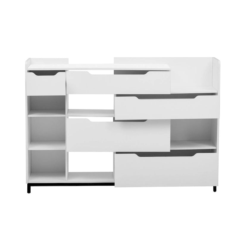 Shoe Storage Cabinet for Entryway with Drawers and Shelves, Modern Shoe Organizer Cabinet, Free Standing Shoe Rack