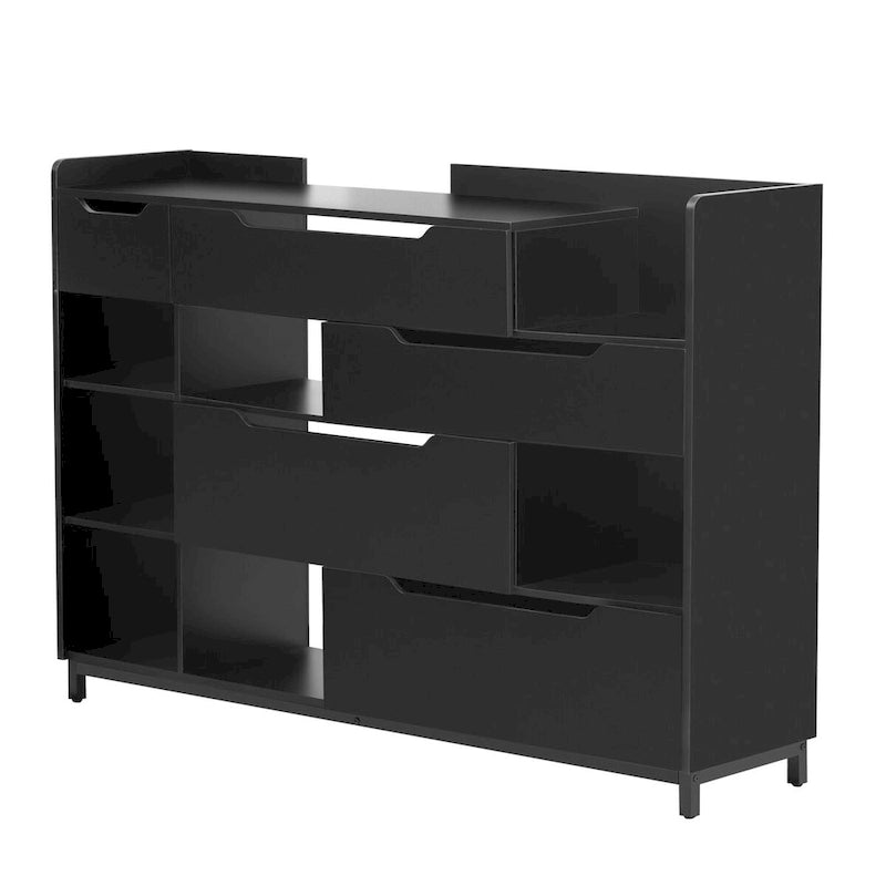 Shoe Storage Cabinet for Entryway with Drawers and Shelves, Modern Shoe Organizer Cabinet, Free Standing Shoe Rack
