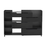 Shoe Storage Cabinet for Entryway with Drawers and Shelves, Modern Shoe Organizer Cabinet, Free Standing Shoe Rack