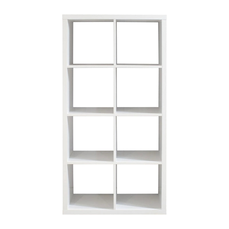 Smart Cube 8-Cube Organizer Storage with Opened Back Shelves,2 X 4 Cube Bookcase Book Shleves for Home,Office (White)