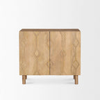 Heera Light Brown Diamond Motif w/ Shelf Accent Cabinet - 36.0L x 16.3W x 32.0H