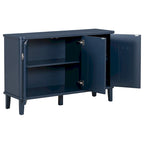Simple and Atmospheric Solid Wood Veneer Fraxinus Mandschuric Cabinet with Three Acacia Solid Doors,Adjustable