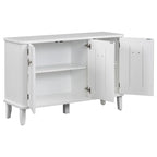 Simple and Atmospheric Solid Wood Veneer Fraxinus Mandschuric Cabinet with Three Acacia Solid Doors,Adjustable