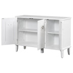 Simple and Atmospheric Solid Wood Veneer Fraxinus Mandschuric Cabinet with Three Acacia Solid Doors,Adjustable
