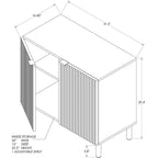 Merk White Cabinet 2 Door