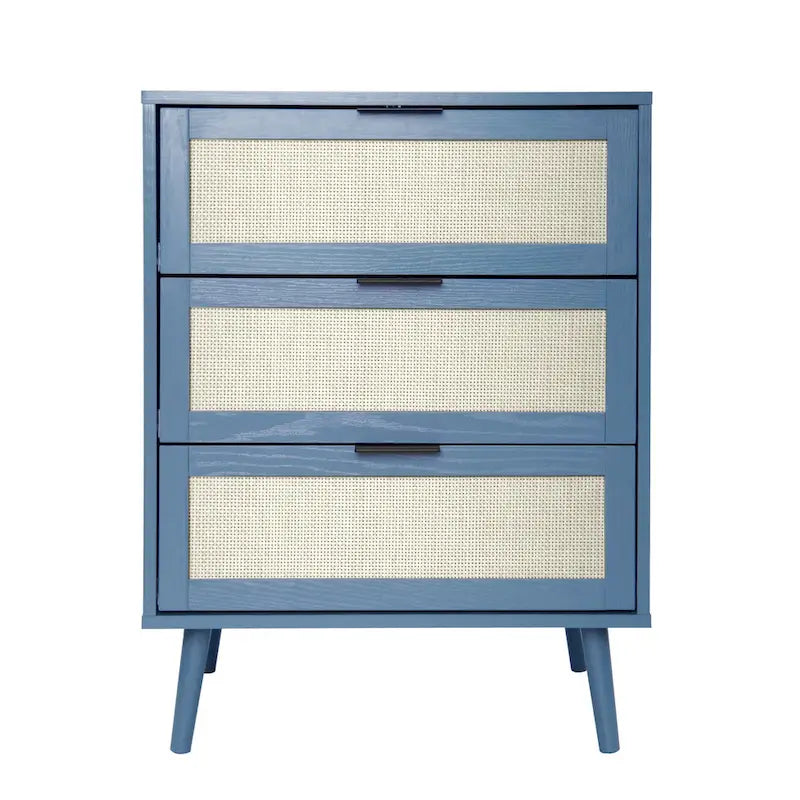 GEITIN 3 Drawers Storage Cabinet with Wood Legs