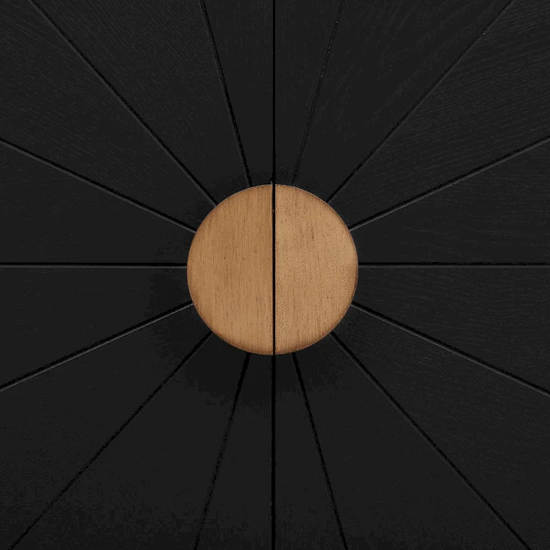 Unique Features of Ash Veneer Cabinet with Radiating Line Pattern Cabinet Doors, Suitable for Living Rooms, Corridors