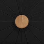 Unique Features of Ash Veneer Cabinet with Radiating Line Pattern Cabinet Doors, Suitable for Living Rooms, Corridors