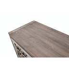 American Country Style Hollow Four-Door Antique Cabinet