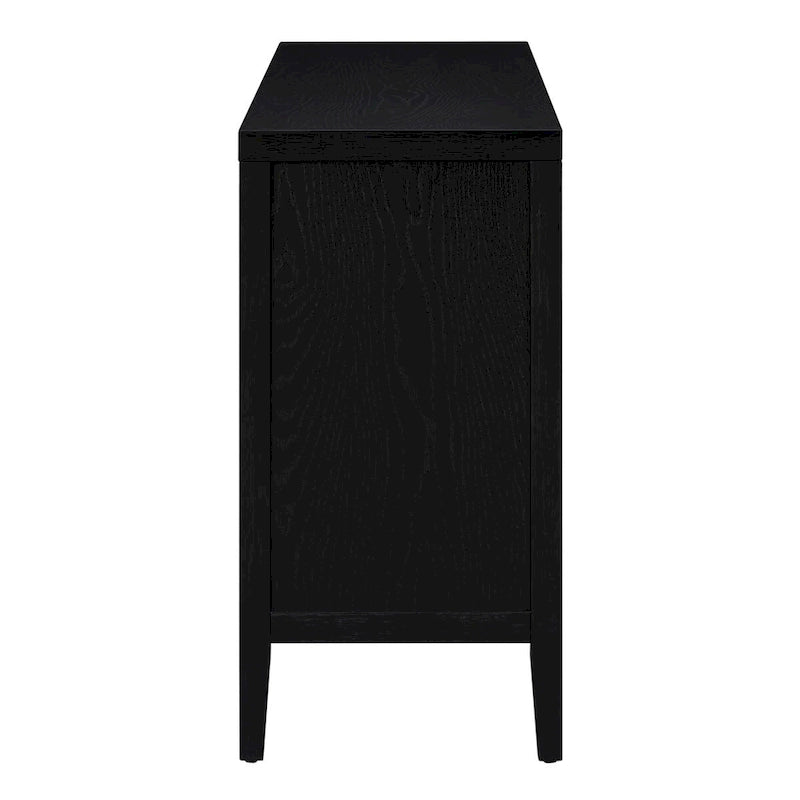 Retro Sideboard Door w/Circular Groove Design Round Metal Door Handle