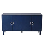 Stylish and Functional 4-Door Storage Cabinet with Pine Legs and MDF, for Living Room Bedroom,and Kitchen